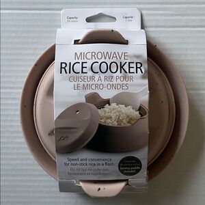 Joie Microwave Rice Cooker Blush Silicone Lid with Speckles
